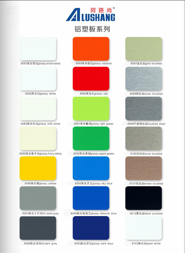 Solid Color ACP Exterior Wall Cladding - PE/PVDF Coated