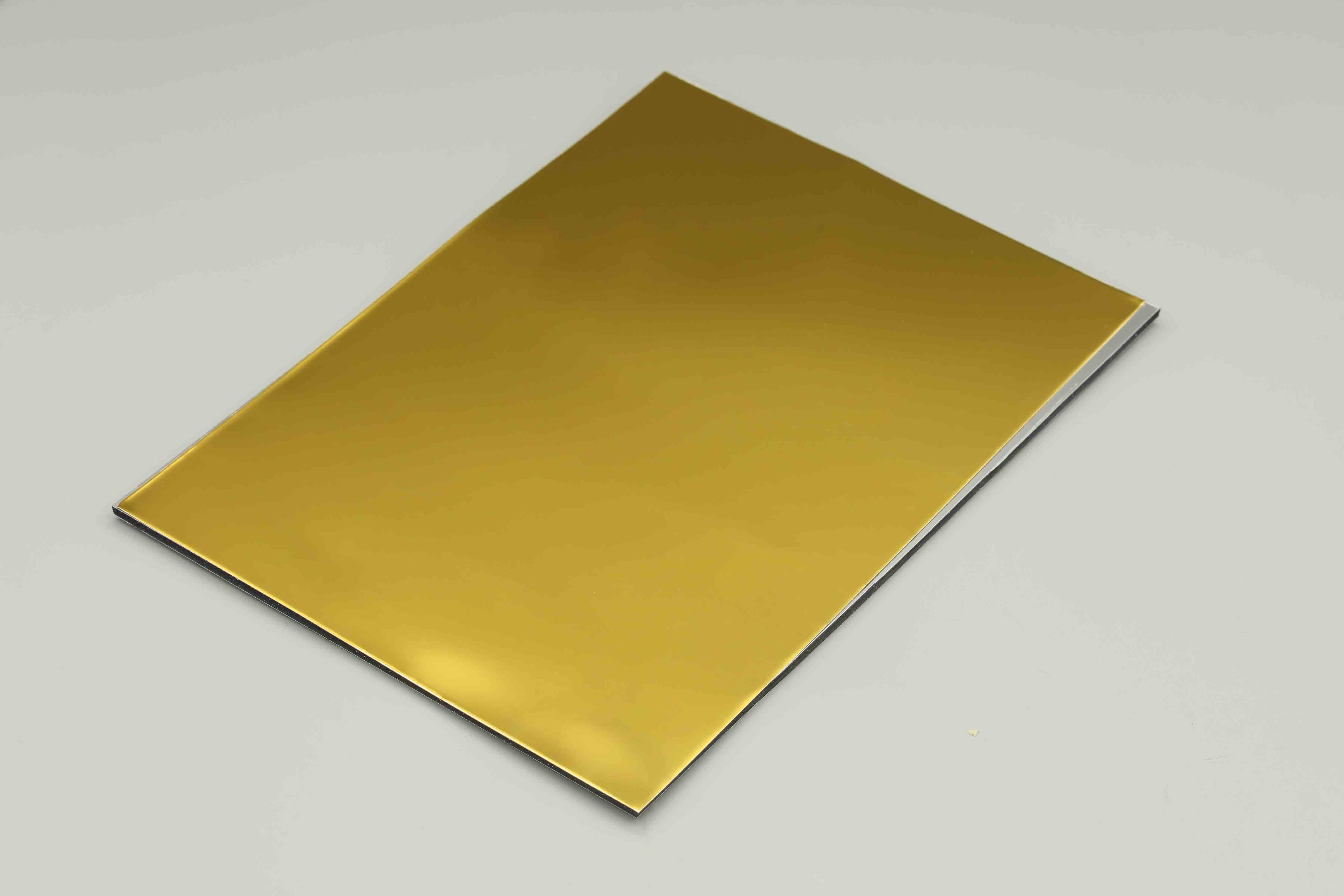 Gold Composite Panel Max 6000mm Gold Mirror Aluminum Composite Panel Aluminium Composite ...