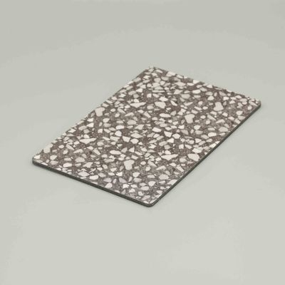 1220 X 2440MM Terrazzo White Marble Acp Sheet Sign Board Acp Aluminium Composite