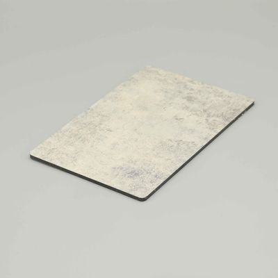 Scratch Resistant Cement Acp Mirror Sheet Light Gray Marble Composite Panel 4MM