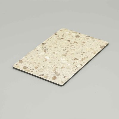 Light Yellow Terrazzo Marble Aluminum Composite Panel A2 4mm Composite Panel