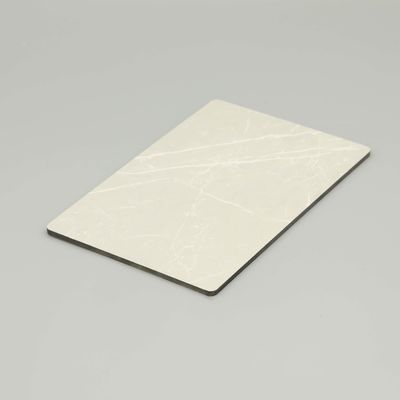 A1 B1 Jazz White Interior Aluminium Composite Panel Uv Resistance Marble Acp Sheet