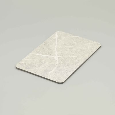 4mm Waterproof Marble Aluminum Composite Panel (4x8 ft / Scratch-Resistant White Rock Finish)