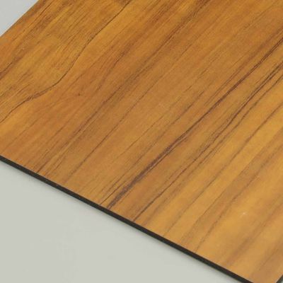 Teak Aluminum Alloy Wood Finish Acp Sheets 0.3CM Aluminium Pvdf Coating