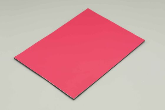 4mm Rose Red PVDF Aluminum Composite Panel for Building Facade | 0.3mm Skin External Wall Cladding ACP Sheet Manufacturer