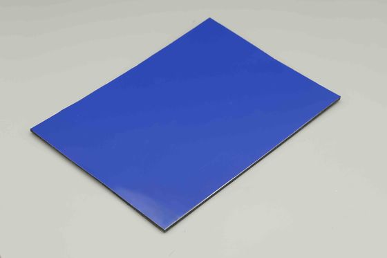 Uvproof Dark Blue Pvdf Aluminium Cladding Lightweight Fire Retardant Acp Sheet