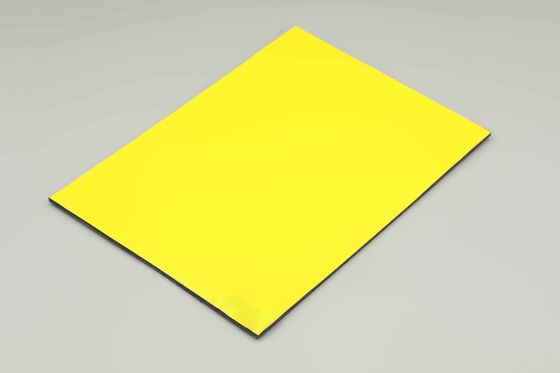 Bright Yellow Exterior PE Aluminum Composite Panel 122cm X 244cm Waterproof Acp Paneling