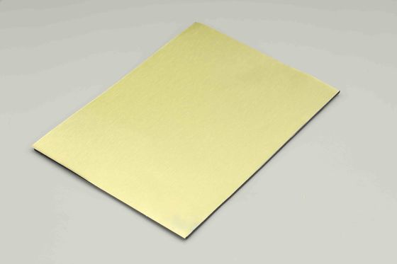 Uvproof Pvdf Gold Brushed Aluminum Composite Panel Fire Retardant Acp Sheet 4MM 1.22 X 2.44m Pe Cladding Lightweight