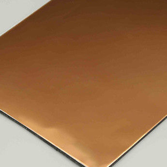 4mm Champagne Mirror Aluminum Composite Panel 1220×2440mm for Interior Wall Cladding
