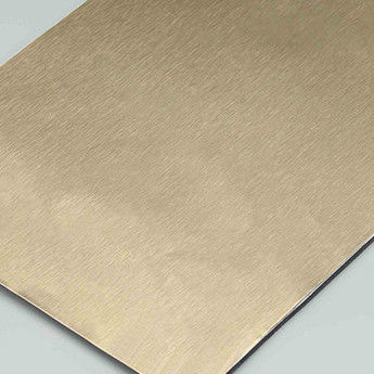 Gold Brushed Aluminum Composite Panel (3mm) for Wall & Concrete Cladding