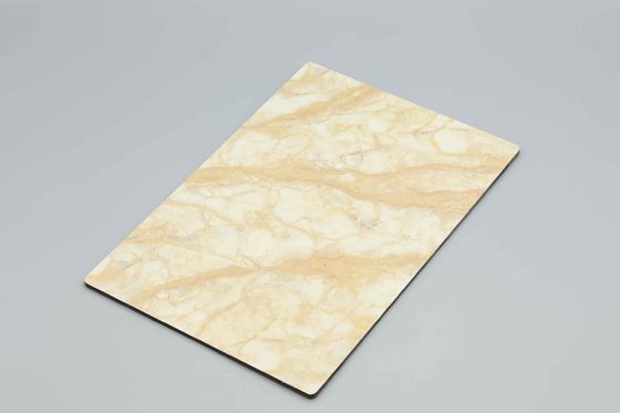 Salons Stores Beige Stone Marble Acp Sheet Scratch-resistant  Aluminum Composite Acm White Sheet