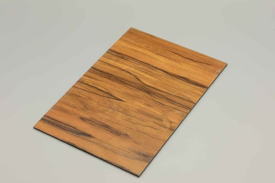 1220 X 2440 Wooden Aluminum Composite Panel with 3MM,4MM Thickness and HDPE Coated Surface