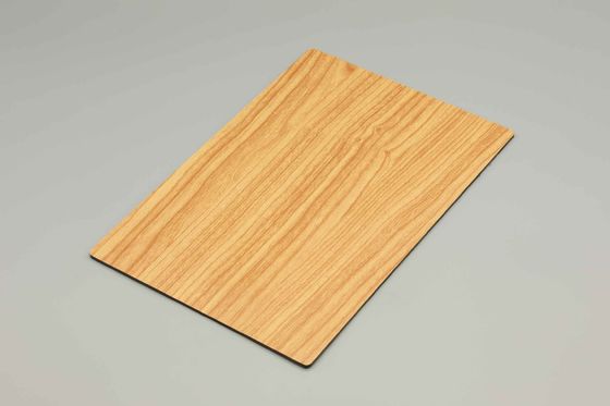 4mm PVDF Fireproof Wooden Maple Aluminum Composite Panel For Building Decoration Indoor Outdoor