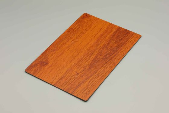 Teak Wooden Aluminum Composite Panel Woodgrain ACP Sheet Weatherproof For Office Exteriors Platform Cladding