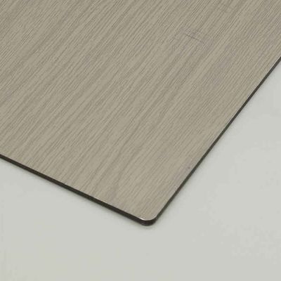 4mm Scratch-Resistant Light Grey Oak Wood Grain Aluminum Composite Panel