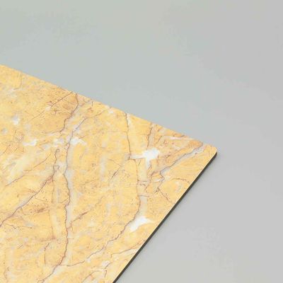 Beige Marble Stone ACP Aluminum Composite Panel 4x8ft Scratch Resistant ACM Sheet for Salon Store Exterior Wall Cladding