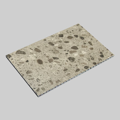 Anti Scratch Dark Terrazzo Aluminum Honeycomb Board 3MM Exterior Wall Cladding 1.22 X 2.44m