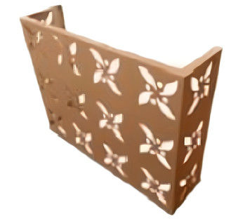 Cover Hood For External Equipment Anti-mulitple Errosion Flower Designs Aluminium Facade Anodized Coated Anti Static Exterior Wall  Installation