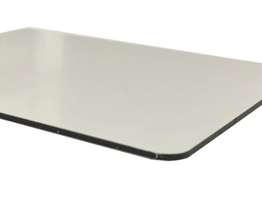 White Exterior Acp Sheet Panel Customized 3mm 4mm Thickness Acp Cladding For Houses / Building Aluminum Skin 0.18mm