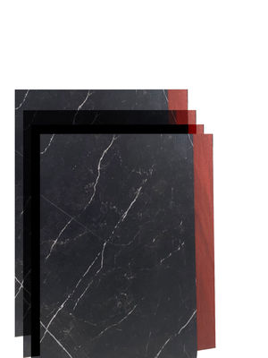 Black Marble Type Alushang Slash Decorated Acp Sheet Exterior Acp Panel Offices Insidewall 3mm  Thickness Acp Cladding Building Facade Aluminum Skin 0.30mm