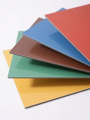 Supplier Normal 1000mm 1500mm Aluminum Composite Panel Brown Exterior Wall Cladding Scratch Resistant Cloth Pattern Pvdf Coating